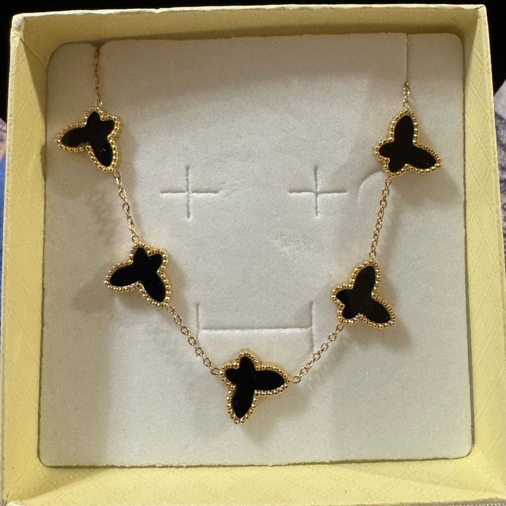 Fashion Gold and Black Butterfly Bracelet